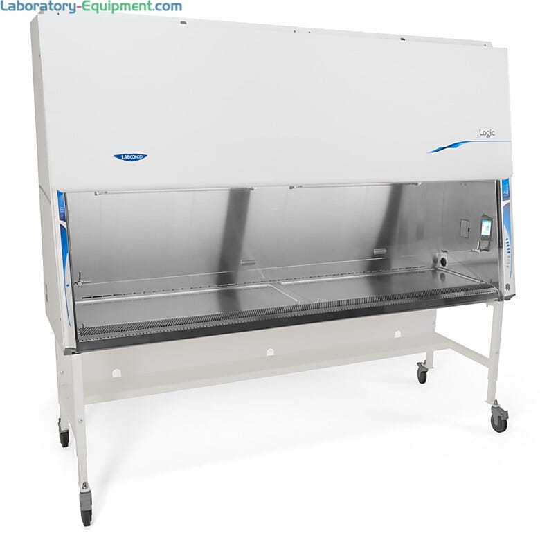 Labconco's Class II A2 biosafety cabinet is made with leak-tight 304 stainless steel and tempered safety glass | 3642-PP-01 displayed