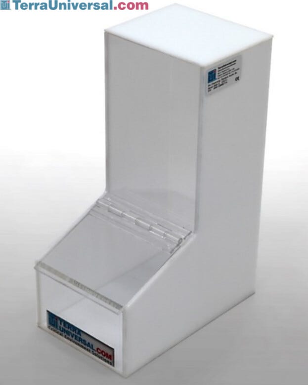 Acrylic Standard Benchtop Bin Dispenser  |  4950-12 displayed