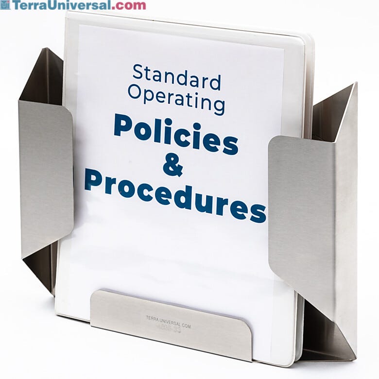 BioSafe® stainless steel wall-mounted file holder  |  4005-33 displayed