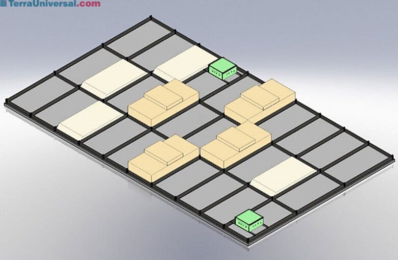 Modular ceiling grid. Product details may differ. | 6601-83 displayed