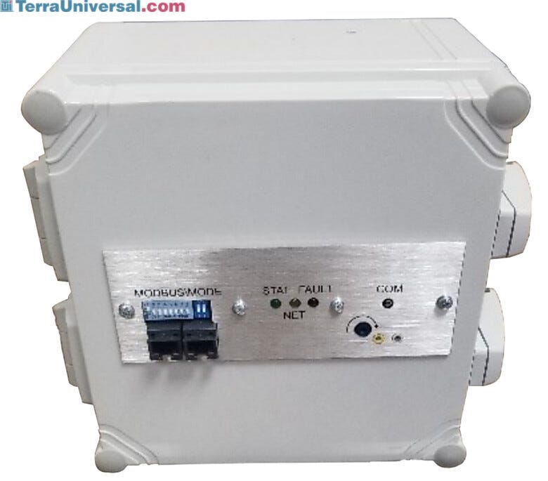 Distributed Sensor Module (DSM) box provides access to multiple sensor features (temp/RH/pressure) for environmental monitoring inside a cleanroom  |  6708-03 displayed