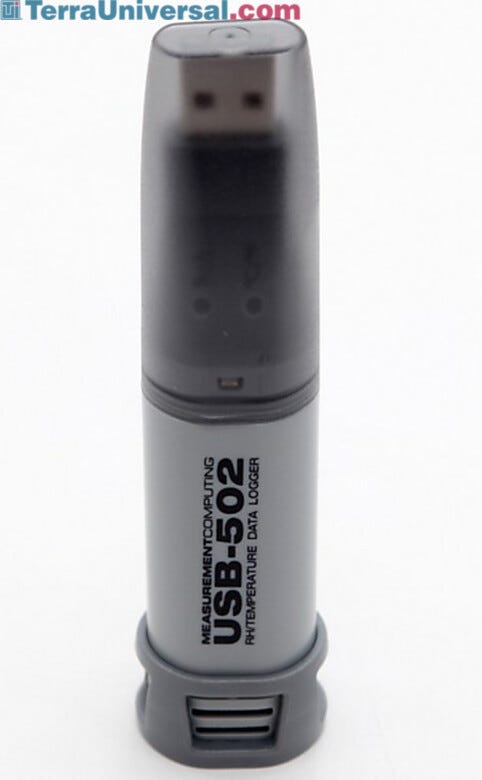 Stores 16,382 temperature readings and 16,382 relative humidity measurements. | 9500-10 displayed