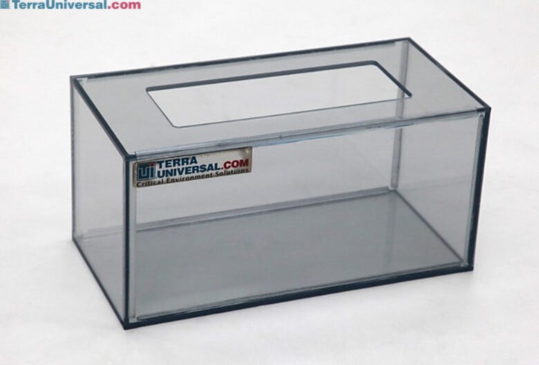 Static Dissipative PVC Benchtop Glove Dispenser  |  4951-04 displayed