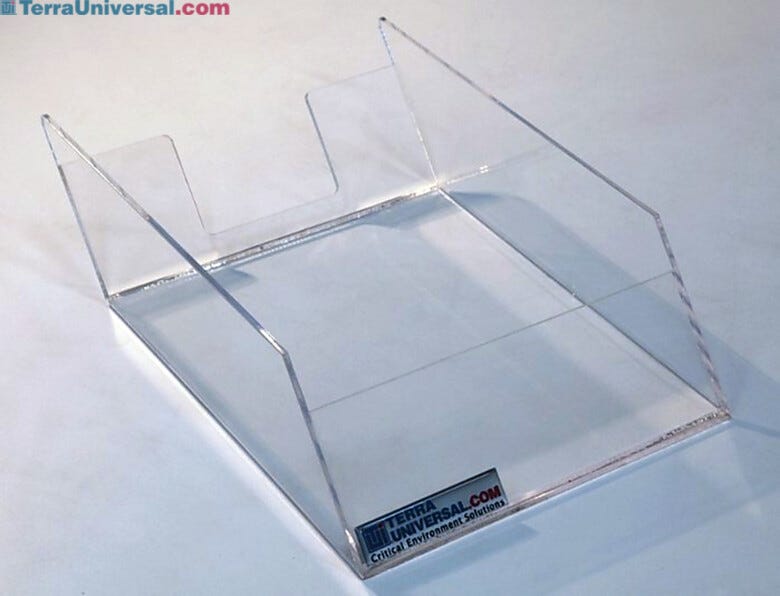 Acrylic Cleanroom Wiper OpenTop Dispenser  |  4950-93 displayed