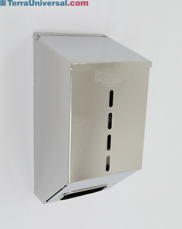 Stainless Steel Wall Mounted 1 Chamber Glove Dispenser  |  4952-80-2 displayed