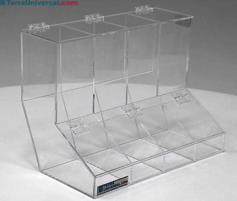 Acrylic Multi-Chamber Dispenser | 4005-51 displayed