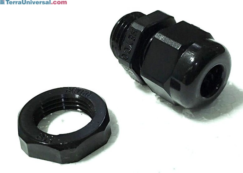 Cordgrip connector plastic .599 inches hole size straight through black | 3305-70 displayed