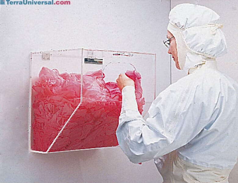 Acrylic Single Chamber Glove Dispenser | 4950-72 displayed