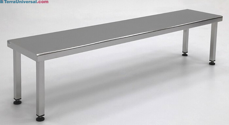 Long ISO 5 Free Standing Solid Top Gowning Bench  |  1530-29-2 displayed
