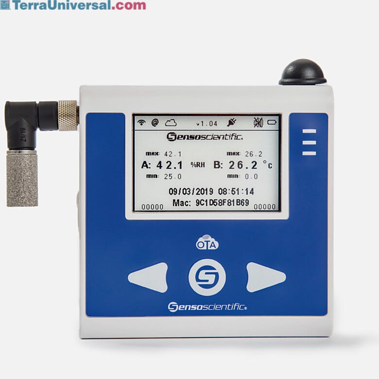 Humidity, temperature sensor by SensoScientific® monitors readings against preset conditions defined by user and transmits data wirelessly with TCP protocol