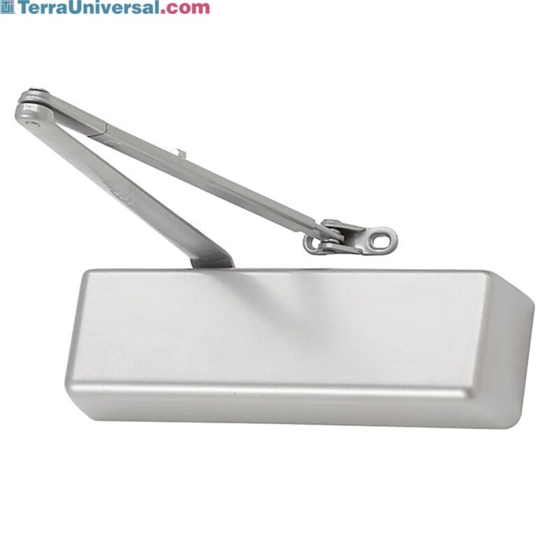 Built to handle the busiest entryways, the arm door closer combines heavy-duty reliability with a long-lasting aluminum finish for enduring performance  |  5050-00 displayed