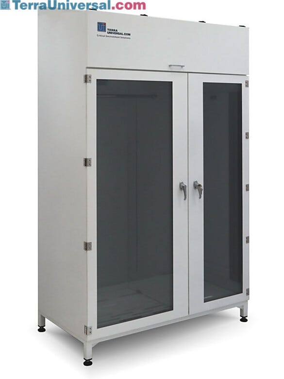 Large Steel Sloped Top Storage Cabinet wtih SDPVC Doors | 4101-20E-HD-220 displayed