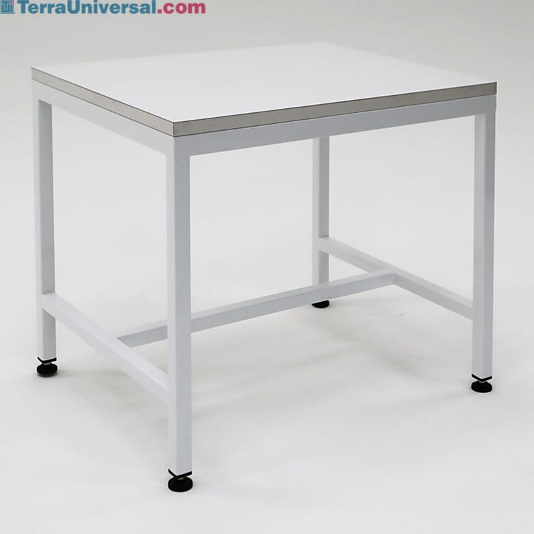 Powder-coated steel stands are made of 1.5