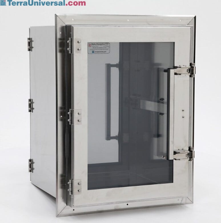 Simplifies contamination-free transfer of materials between classified spaces | 2636-04D-2 displayed
