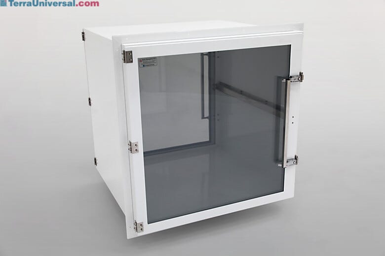 Powder-coated steel pass-through provides a durable, non-contaminating transfer chamber with interlocked doors  |  1992-24D displayed