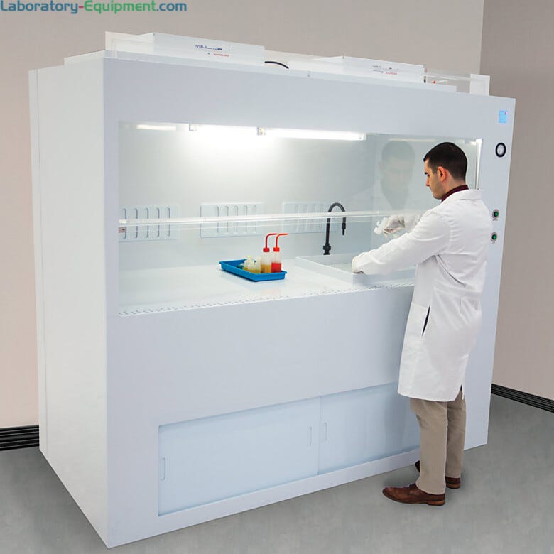Standard models include a reinforced cabinet of the specified size and material, a sliding access shield, and a fluorescent illuminator  |  7018-02 displayed