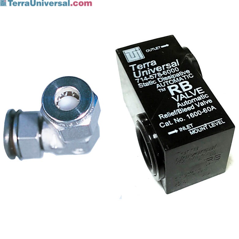 Continuously bleeds off excess internal gas to maintain a safe positive pressure inside glove boxes
