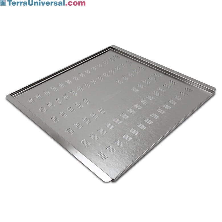 Perforated Stainless Steel Shelf allows unimpeded airflow within the desiccator  |  1610-42 displayed