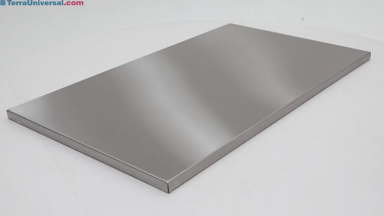 Stainless Steel Wide Solid Shelf | 4102-99 displayed