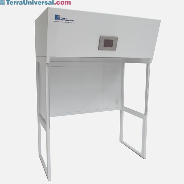 Vertical laminar flow hood provides unidirectional flow of HEPA-filtered air, includes PLC touchscreen control (5-foot model shown) | 2001-81C displayed