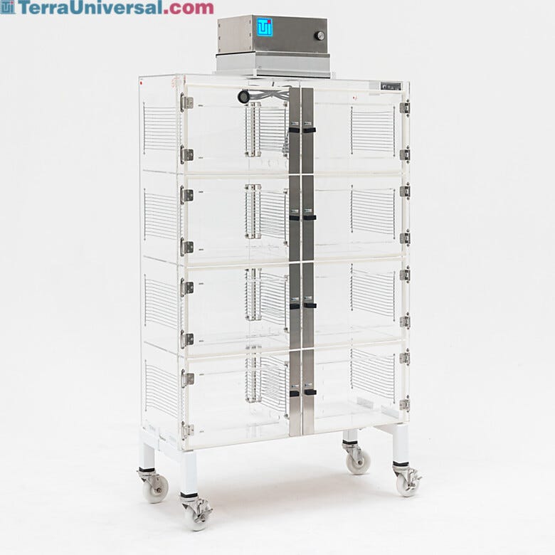 These Laminar Flow Cabinets are ideal for curing, drying , transporting and storing sensitive components such as optical assemblies and tools  |  9700-PP-01 displayed