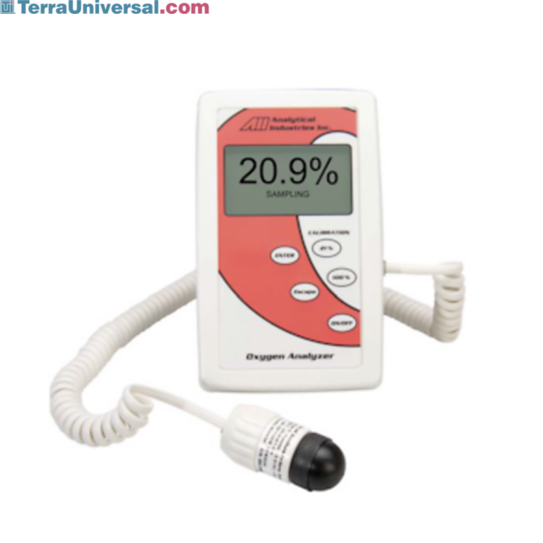 Handheld, portable oxygen analyzer with remote, corded sensor to monitor the oxygen concentration in dryboxes  |  9505-26 displayed