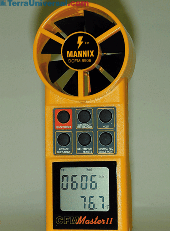 Measures average air velocity for multi-points  |  5401-16 displayed