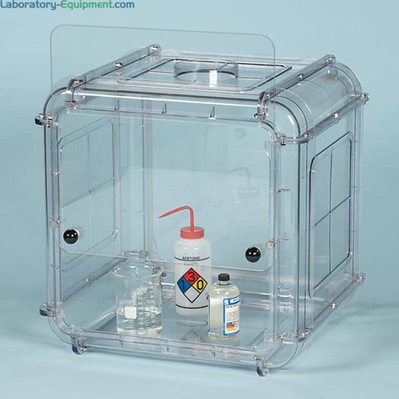 The 1x1 Bel-Art Clear View Fume Hoods are compact and extremely easy to set up, only requiring connection to an existing exhaust system | 3308-23 displayed