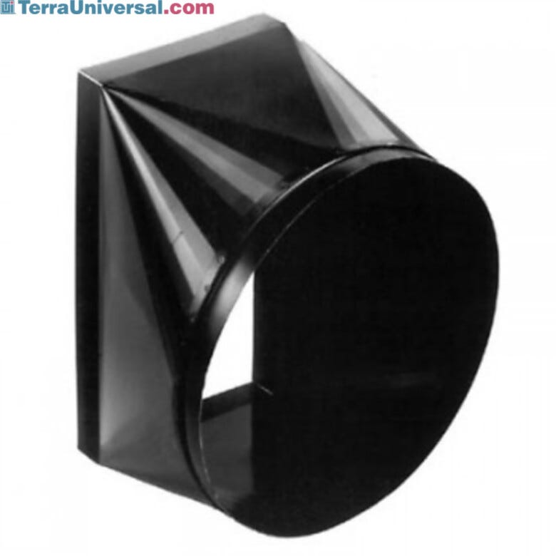 Allows you to connect round thermoplastic duct to the rectangular exhaust side of the blower  |  3645-75 displayed