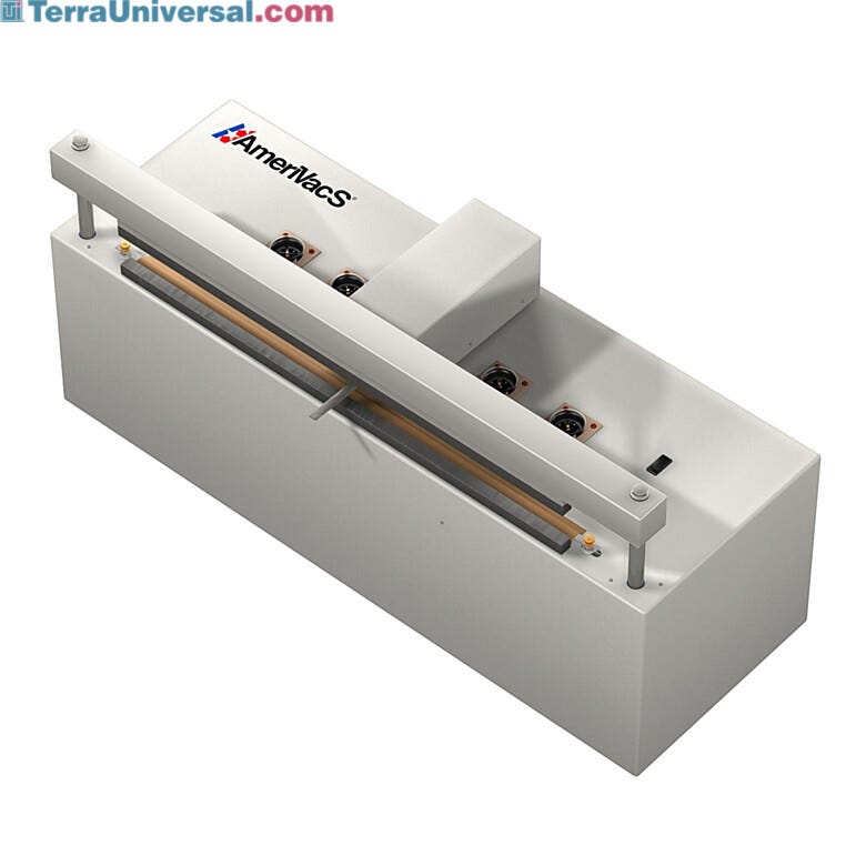 CAVS/CACN vacuum heat sealers from AmeriVacS have built-in air compressors and are designed for industrial use | 4052-16 displayed