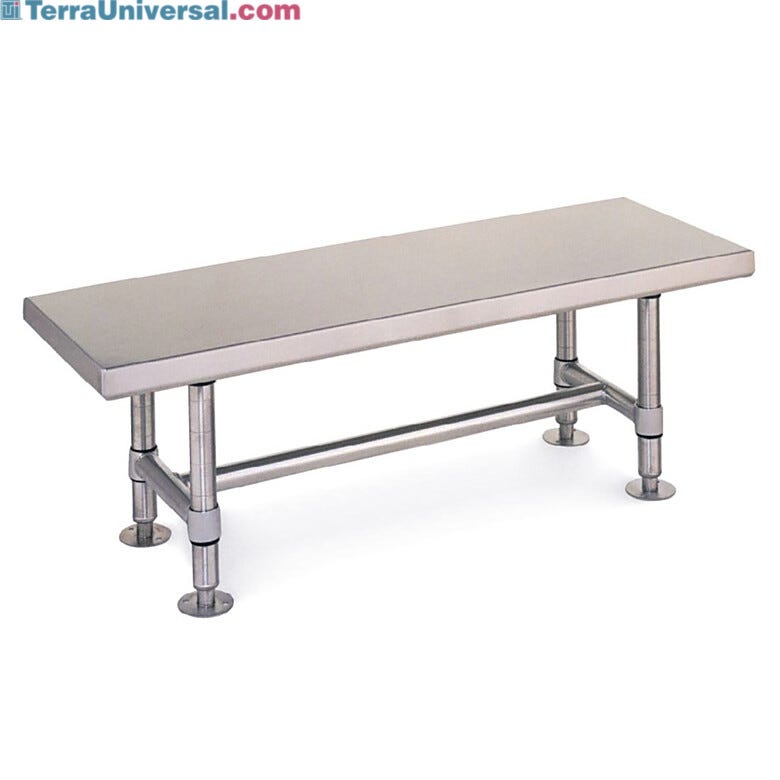 Stainless steel gowning benches by Intermetro features heavy duty solid tops for ideal use in busy cleanrooms