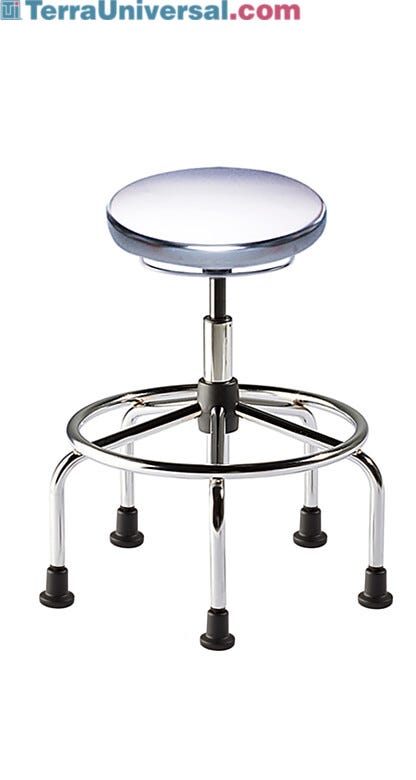 Biofit ISO4 high bench steel seat includes tubular steel base, footring and 2