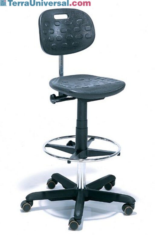Cleanroom task chair. Product details may differ.