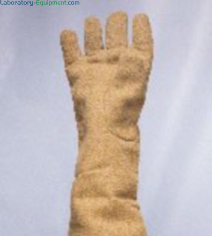 High temperature gloves are designed for dry handling of materials with contact temperatures as high as 1200°F (644°C) | 1690-46 displayed