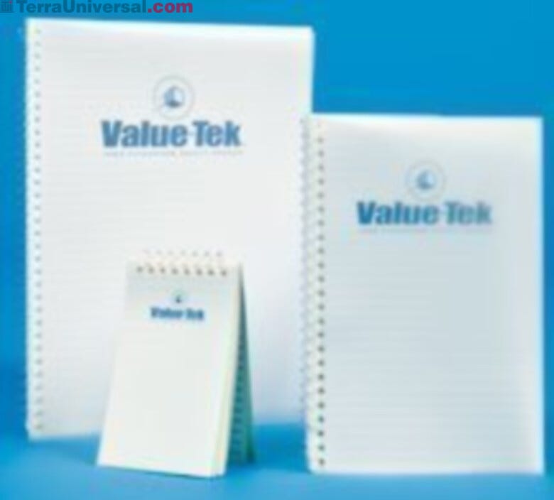 Made with paper specially coated to minimize particulation in controlled environments.  |  5605-23 displayed