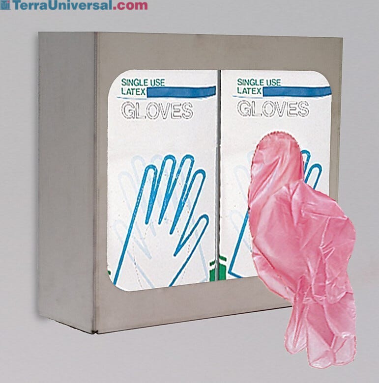 2 Box Mediuim Stainless Steel Glove Box Holder  |  4951-54-2-316 displayed