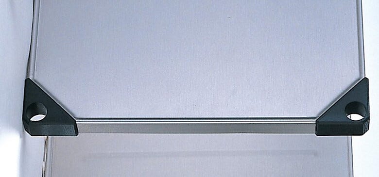 Solid stainless steel shelf. Product details may differ. | 1301-00 displayed