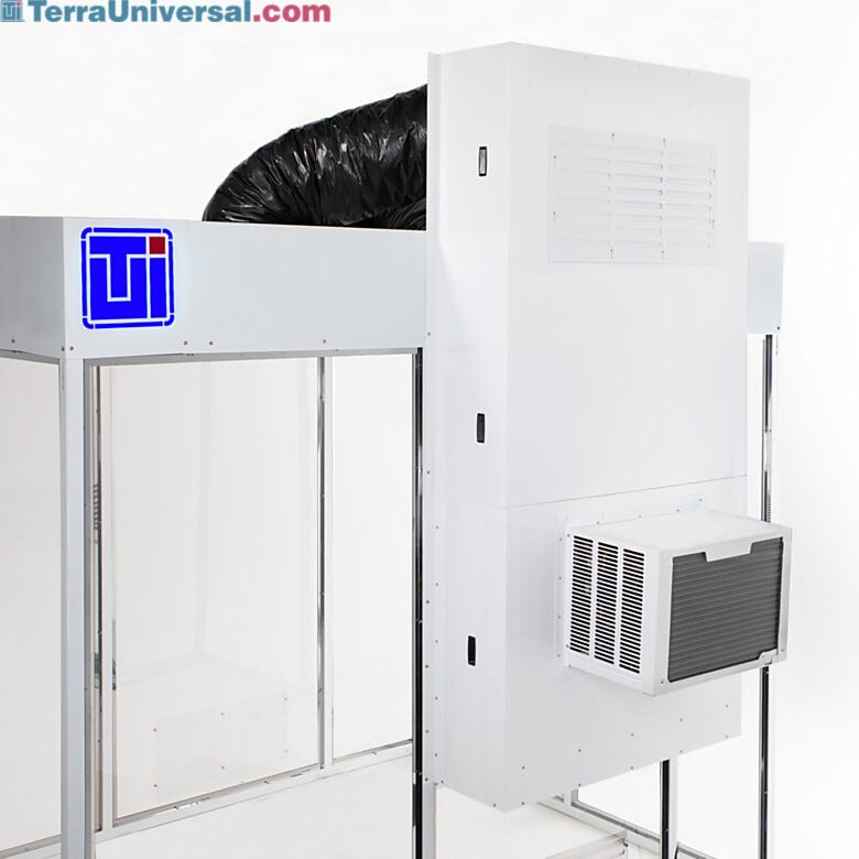 ValuLine® air conditioning unit connected to a cleanroom's fan filter units  |  6600-14 displayed