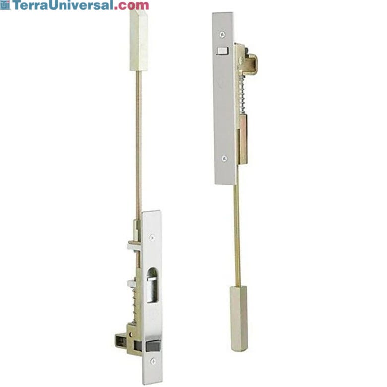 Constant latching keeps the inactive door locked at the top and bottom until the active door opens, triggering automatic bottom-bolt release  |  5050-15 displayed