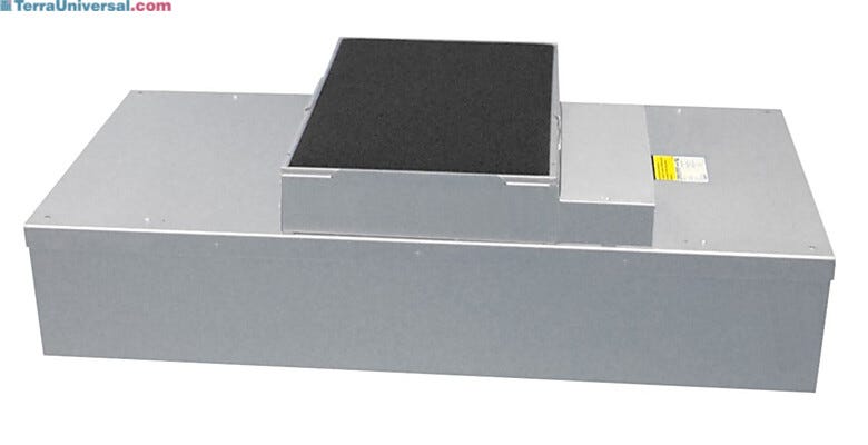 2' x 4' aluminum fan filter unit with HEPA filter and energy-efficient, smart EC motor with network connection for cleanrooms | 6601-24-H-EC-CF displayed