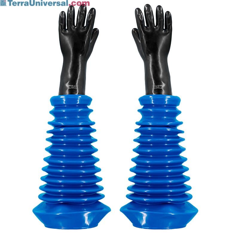 Chemical-resistant EPDM sleeve and butyl glove assembly for durable, ergonomic containment control | 1691-PP-01 displayed