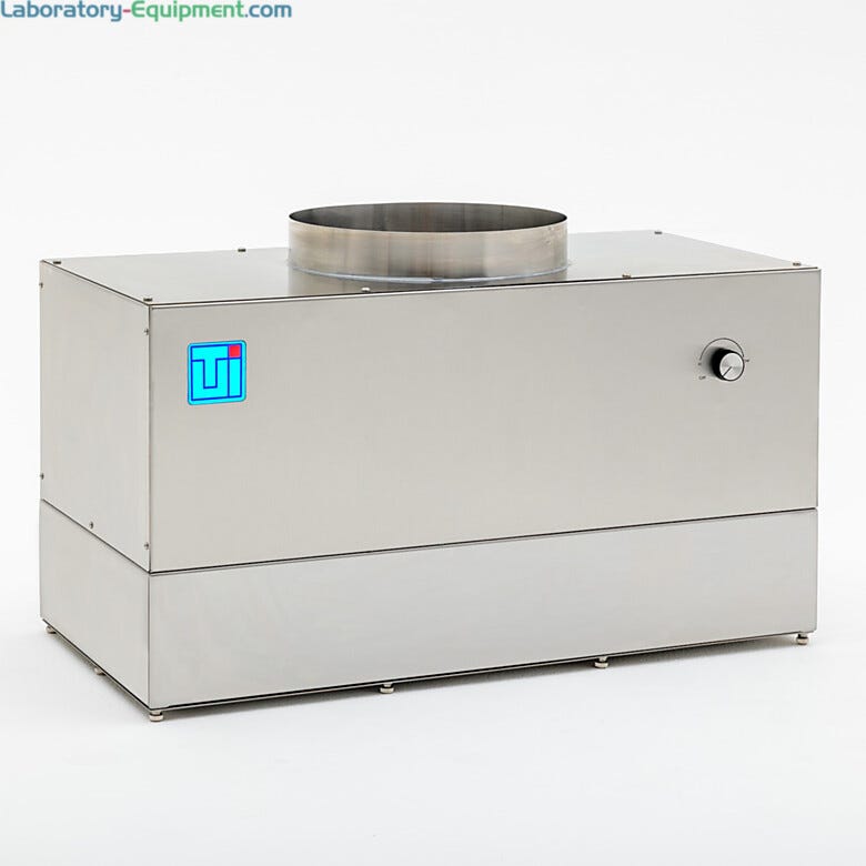 Stainless steel filter module (seen on bottom) attaches to blower module and houses the necessary filters | 1684-91A displayed