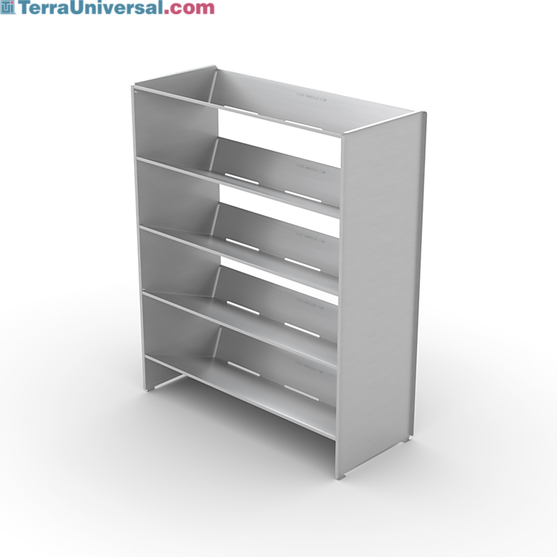 Shoe Rack; 5-Tier, 15 Pair Capacity, 304 or 316 SS, Solid Shelving, 37 ...