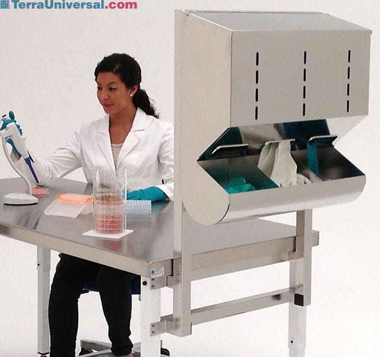 Glove Dispenser Mounting Frame for Workstation | 4952-21 displayed