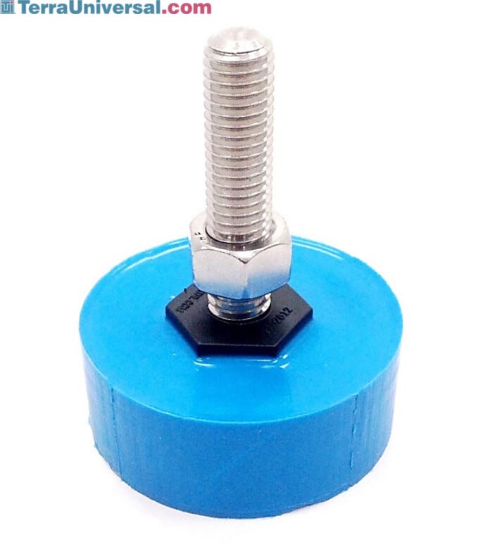 Polyurethane Non Skid Blue Leveling Foot | 2805-99 displayed