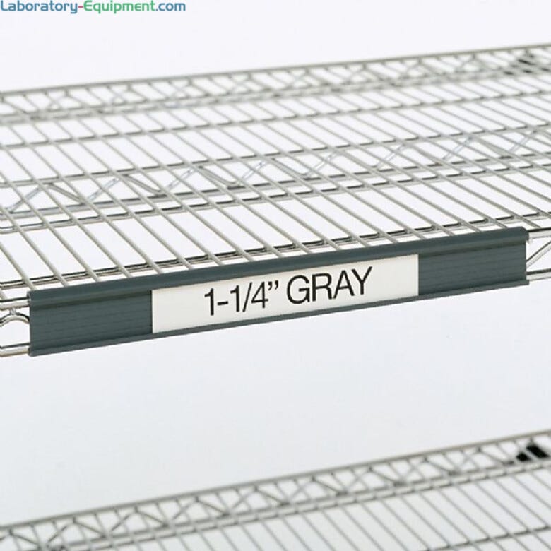 Grey plastic shelf marker for InterMetro carts and shelving  |  1303-52 displayed