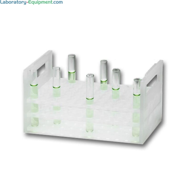 H1000-MR-T14 MAGic Tube Rack by Benchmark Scientific for 72 x 14 mm culture tubes; compatible with Incu and Orbi-Shaker models | 2823-32 displayed