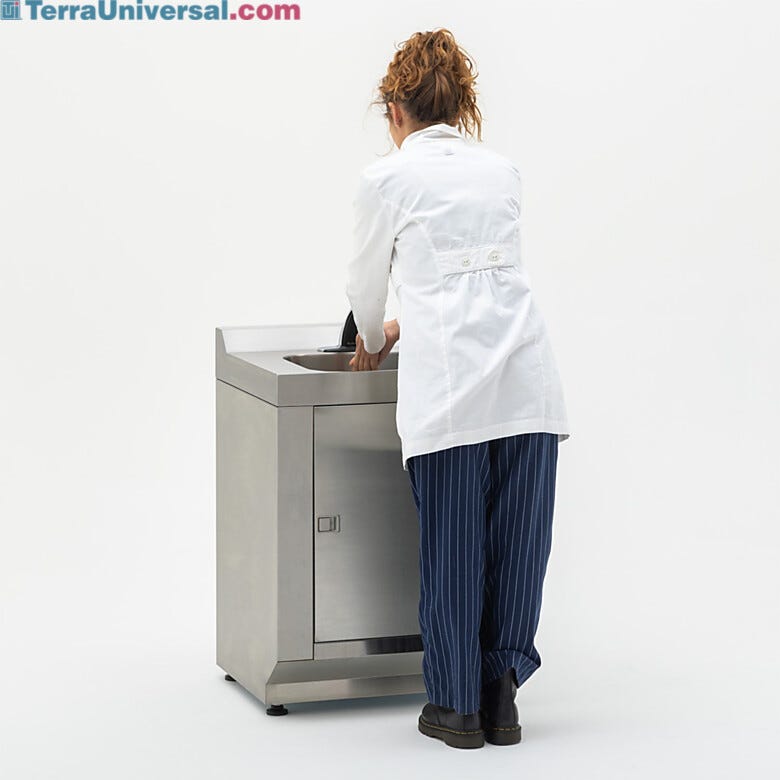 Hand Washer; BioSafe, 304 Stainless Steel, 1 Sink, 48
