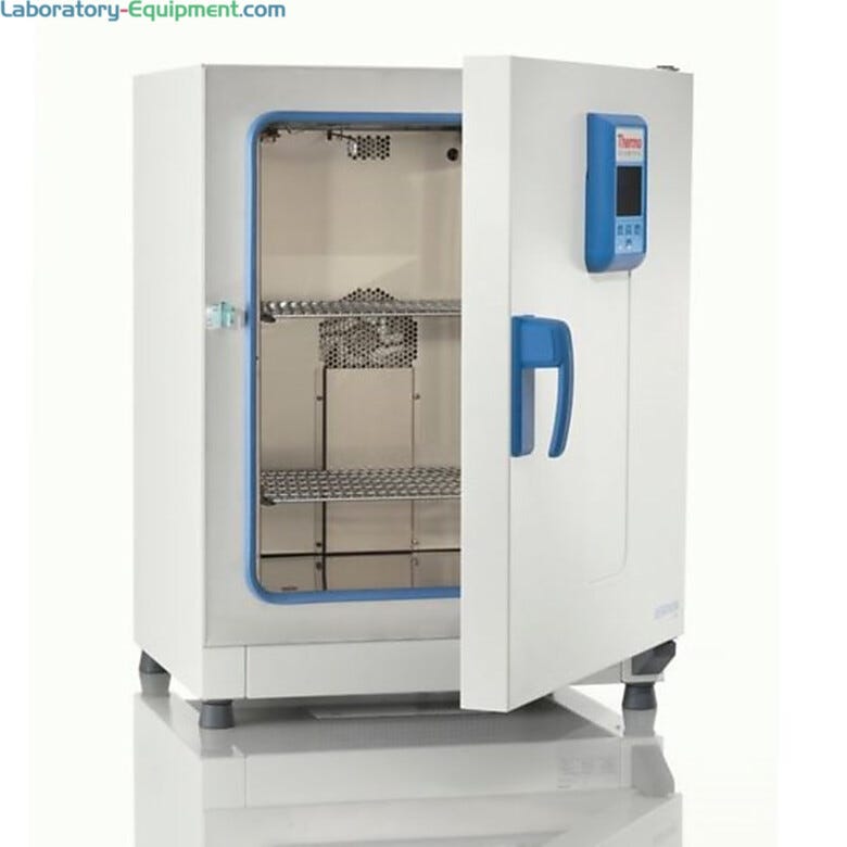 Compact 62L Heratherm Advanced Protocol Ovens by Thermo Fisher Scientific in Gravity and Mechanical convection models feature an adjustable fan  |  3700-96 displayed