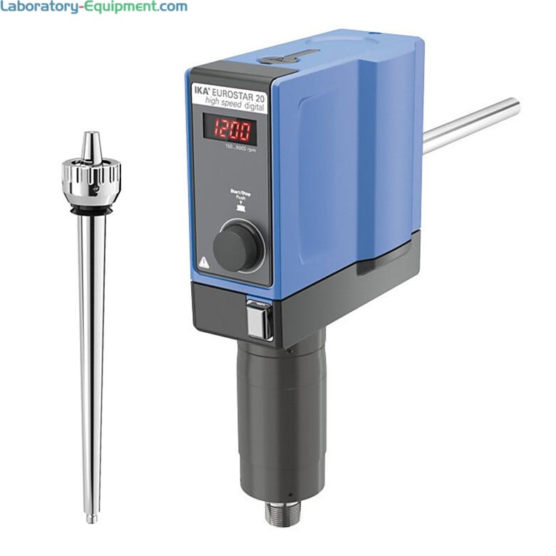 High torque EUROSTAR 19 Overhead Stirrer provides 20 L capacity with high torque for intensive stirring tasks | 6927-22 displayed
